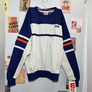 Wilson Men's Navy and White Crewneck Sweater